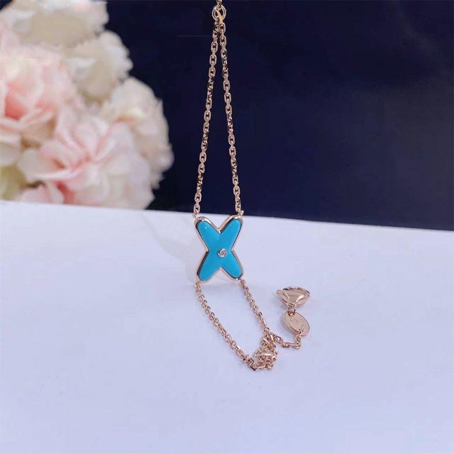 [Stellar Jewelry]JEUX BRACELET TURQUOISE PINK GOLD 1 DIAMOND