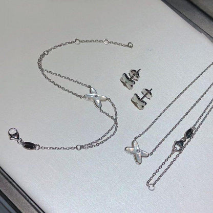 [Stellar Jewelry]JEUX BRACELET WHITE MOP SILVER 1 DIAMOND