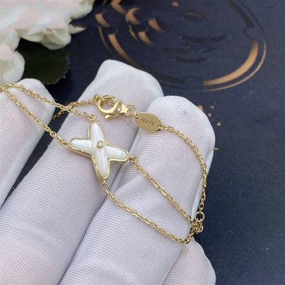 [Stellar Jewelry]JEUX BRACELET WHITE MOP GOLD 1 DIAMOND