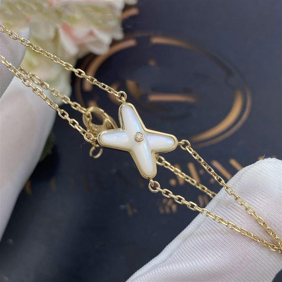 [Stellar Jewelry]JEUX BRACELET WHITE MOP GOLD 1 DIAMOND