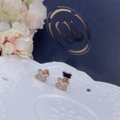 [Stellar Jewelry]JEUX DE PINK GOLD DIAMOND EARRINGS