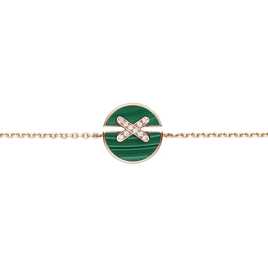 [Stellar Jewelry]JEUX DE BRACELET MALACHITE PINK GOLD DIAMONDS