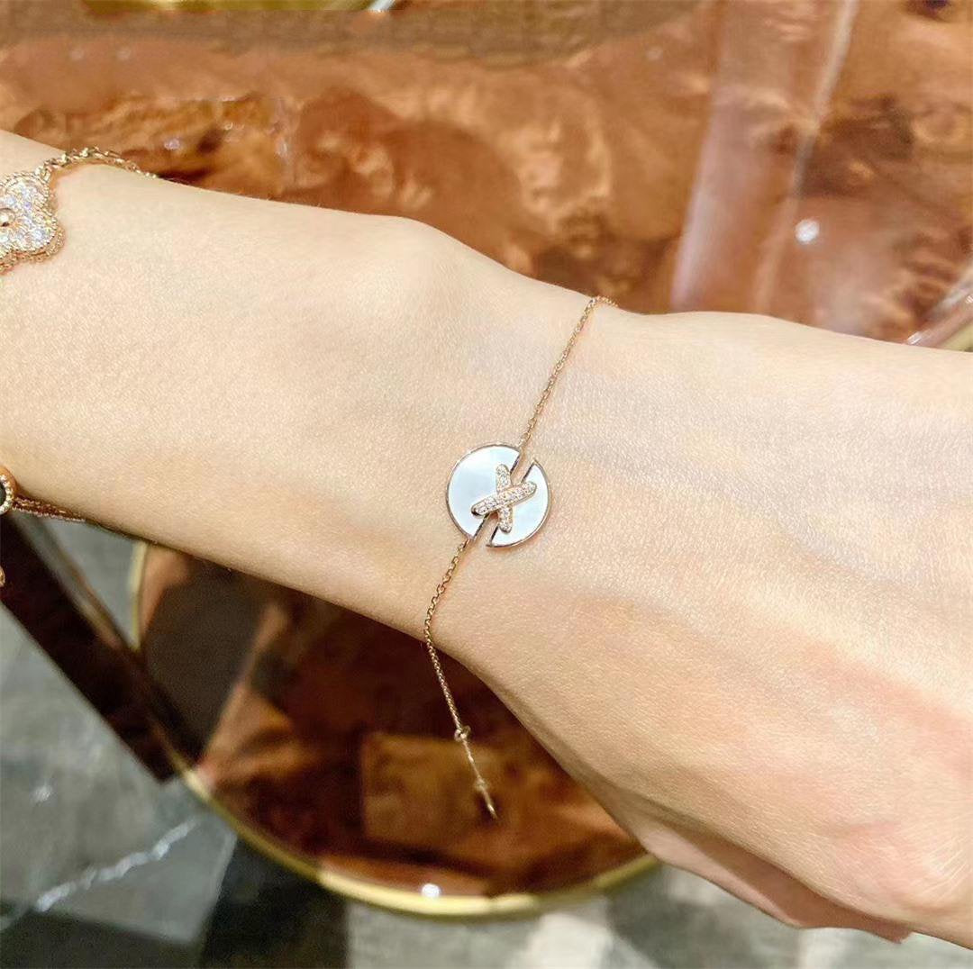 [Stellar Jewelry]JEUX DE BRACELET MOP PINK GOLD DIAMONDS
