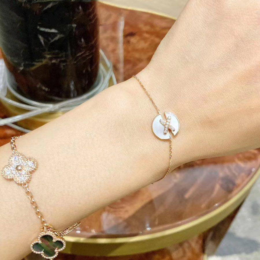 [Stellar Jewelry]JEUX DE BRACELET MOP PINK GOLD DIAMONDS
