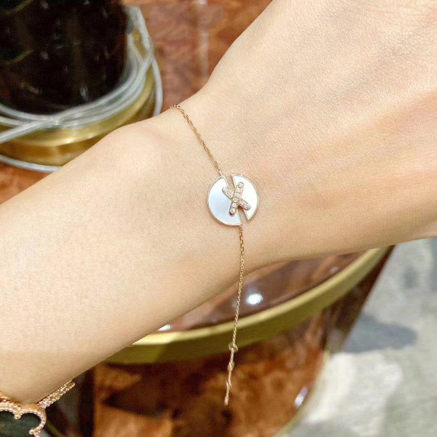 [Stellar Jewelry]JEUX DE BRACELET MOP PINK GOLD DIAMONDS
