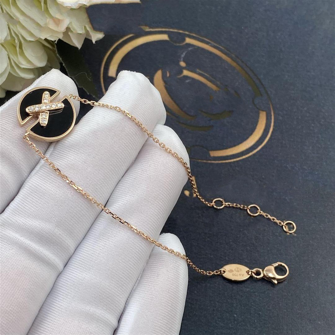 [Stellar Jewelry]JEUX DE BRACELET ONYX PINK GOLD DIAMOND