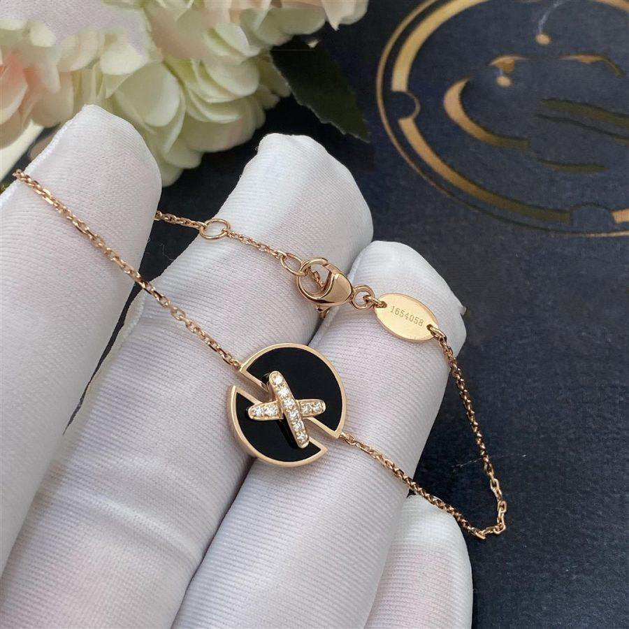 [Stellar Jewelry]JEUX DE BRACELET ONYX PINK GOLD DIAMOND