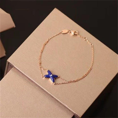 [Stellar Jewelry]Hollow Design Four-Leaf Clover Flower Shape Ring