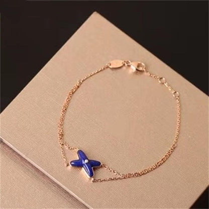 [Stellar Jewelry]Hollow Design Four-Leaf Clover Flower Shape Ring