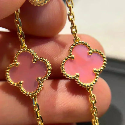 [Stellar Jewelry] CLOVER 5 MOTIFS  PINK MOP BRACELET COLLECTION