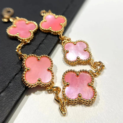 [Stellar Jewelry] CLOVER 5 MOTIFS  PINK MOP BRACELET COLLECTION