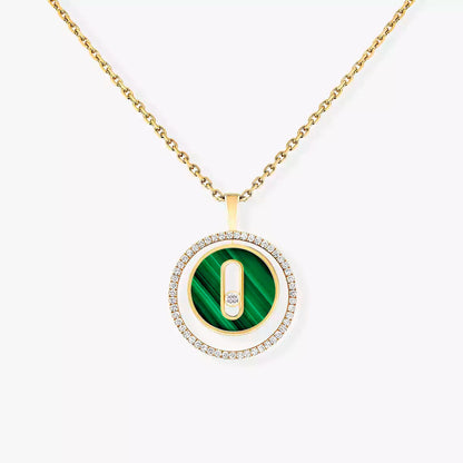 [Stellar Jewelry]Lucky Move Diamond Necklace in Rose Gold and White Mother-of-Pearl