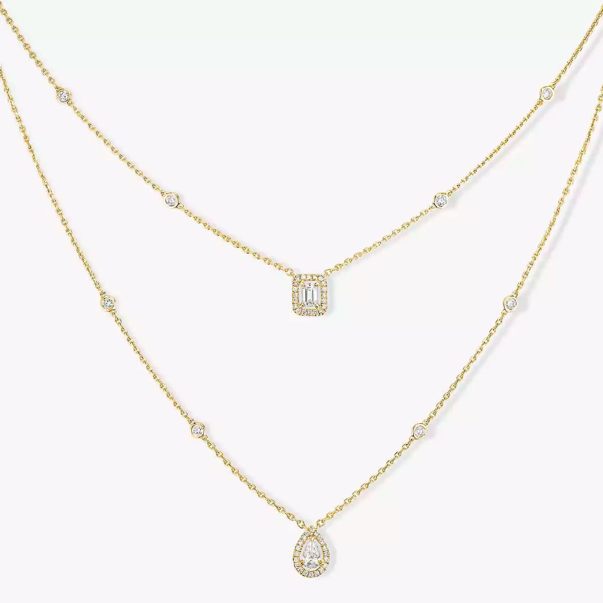 [Stellar Jewelry]Diamond Necklace My Twin 2 Rows