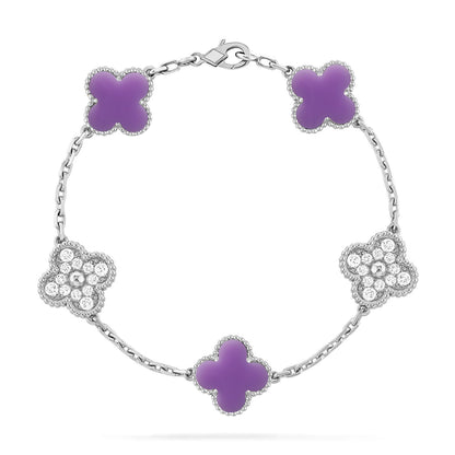 [Stellar Jewelry]CLOVER 5 MOTIF LIGHT PURPLE BRACELET COLLECTION
