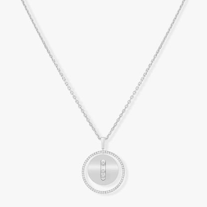 [Stellar Jewelry]LUCKY MOVE MM SILVER DIAMOND NECKLACE