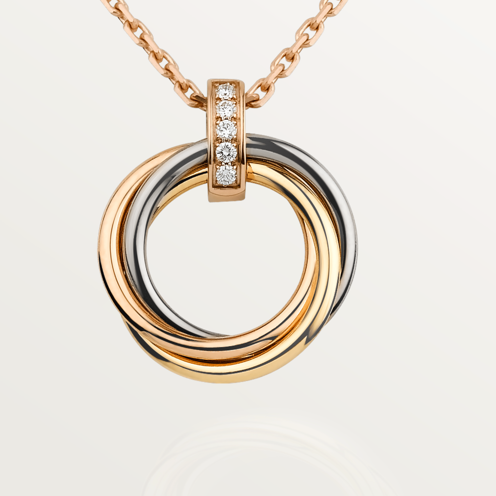 [Stellar Jewelry]TRINITY NECKLACE GOLD  DIAMONDS
