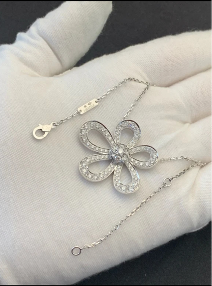 [Stellar Jewelry]Flowerlace Diamond Pavé NECKLACE