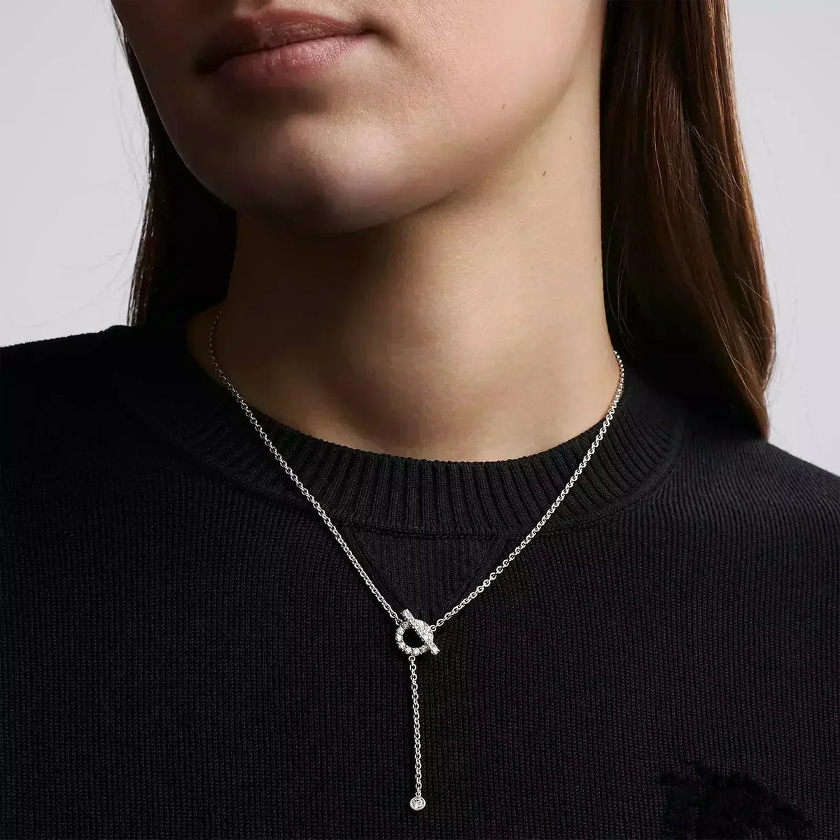 [Stellar Jewelry]FINESSE SILVER DIAMOND NECKLACE