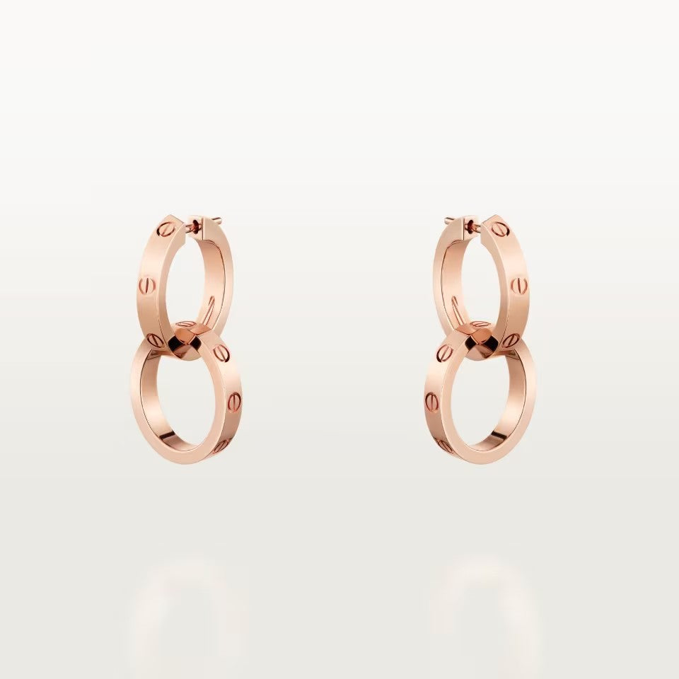 [Stellar Jewelry]LOVE 3.3MM DANGLE EARRINGS