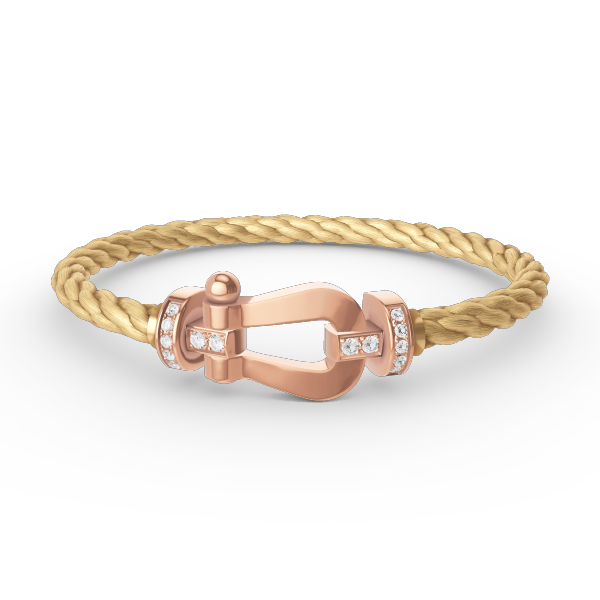 [Stellar Jewelry]FORCE LARGE HORSESHOE HALF DIAMOND BRACELET ROSE GOLD