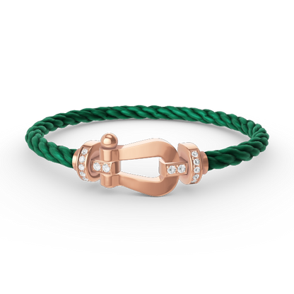 [Stellar Jewelry]FORCE LARGE HORSESHOE HALF DIAMOND BRACELET ROSE GOLD