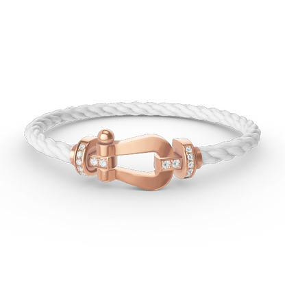 [Stellar Jewelry]FORCE LARGE HORSESHOE HALF DIAMOND BRACELET ROSE GOLD