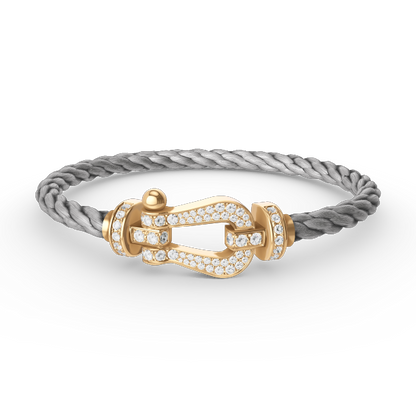 [Stellar Jewelry]FORCE LARGE HORSESHOE FULL DIAMOND BRACELET GOLD