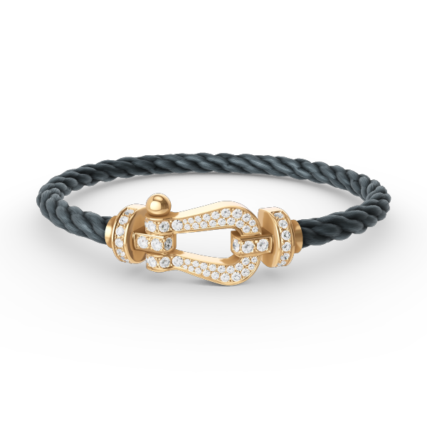 [Stellar Jewelry]FORCE LARGE HORSESHOE FULL DIAMOND BRACELET GOLD