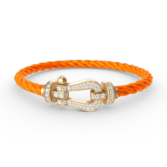 [Stellar Jewelry]FORCE LARGE HORSESHOE FULL DIAMOND BRACELET GOLD