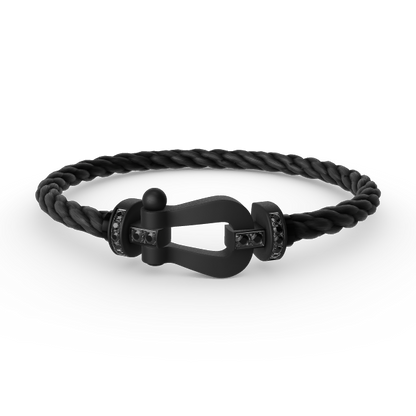 [Stellar Jewelry]FORCE LARGE SERIES HORSESHOE BLACK SAMURAI BRACELET