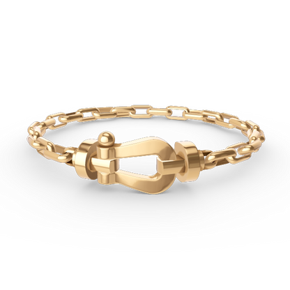 [Stellar Jewelry]FORCE LARGE HORSESHOE CLASP  METAL BRACELET
