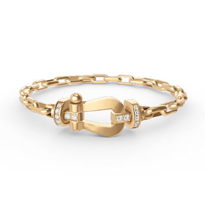 [Stellar Jewelry]FORCE LARGE HORSESHOE CLASP  METAL BRACELET