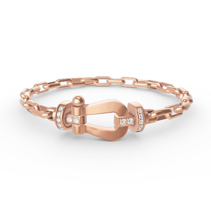 [Stellar Jewelry]FORCE LARGE HORSESHOE CLASP  METAL BRACELET