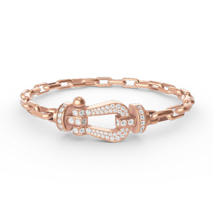 [Stellar Jewelry]FORCE LARGE HORSESHOE CLASP  METAL BRACELET