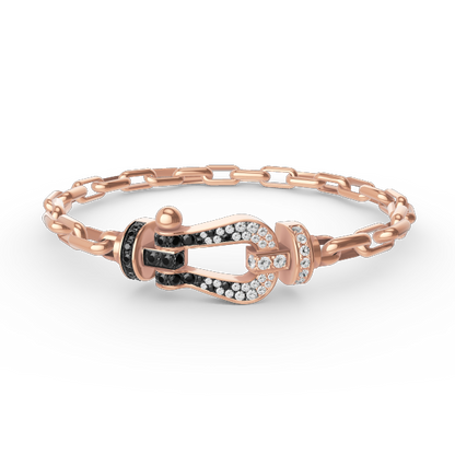 [Stellar Jewelry]FORCE LARGE HORSESHOE CLASP  METAL BRACELET