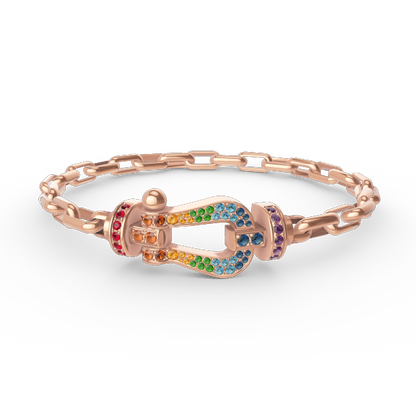 [Stellar Jewelry]FORCE LARGE HORSESHOE CLASP  METAL BRACELET