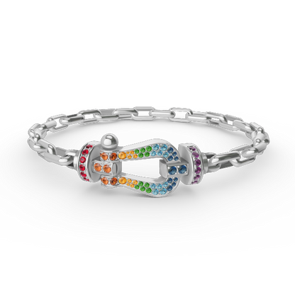 [Stellar Jewelry]FORCE LARGE HORSESHOE CLASP  METAL BRACELET