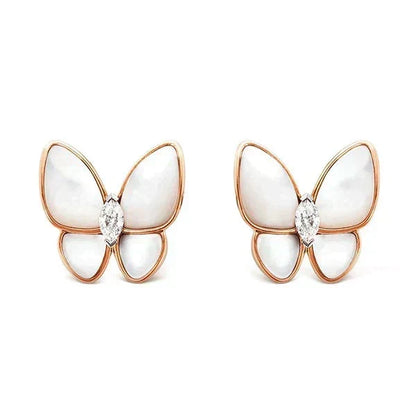 [Stellar Jewelry]BUTTERFLY MOP DIAMOND EARRINGS