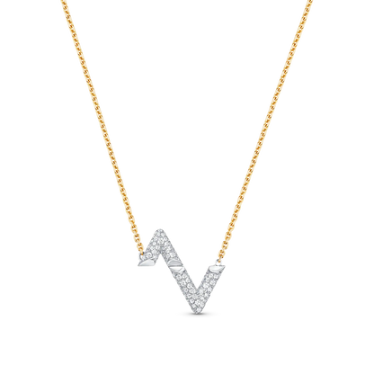 [Stellar Jewelry]VOLT SILVER DIAMOND PEDANT NECKLACE