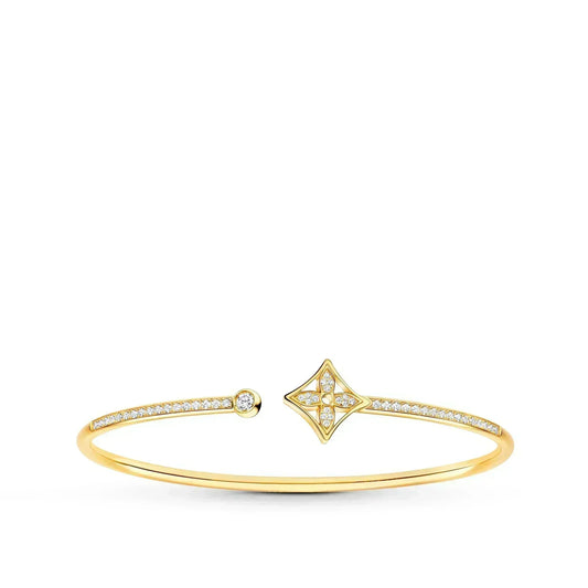 [Stellar Jewelry]IDYLLE GOLD OPEN BRACELET DIAMOND PAVED