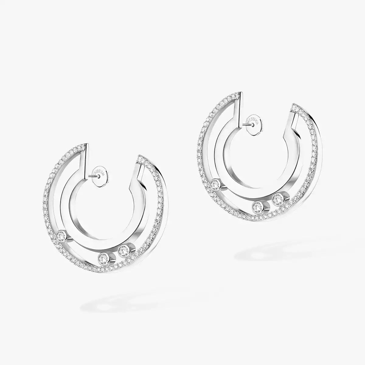 [Stellar Jewelry]Move Romane Small Diamond Hoop Earrings