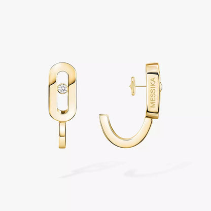 [Stellar Jewelry]Diamond Mini Hoop Earrings Move Classique
