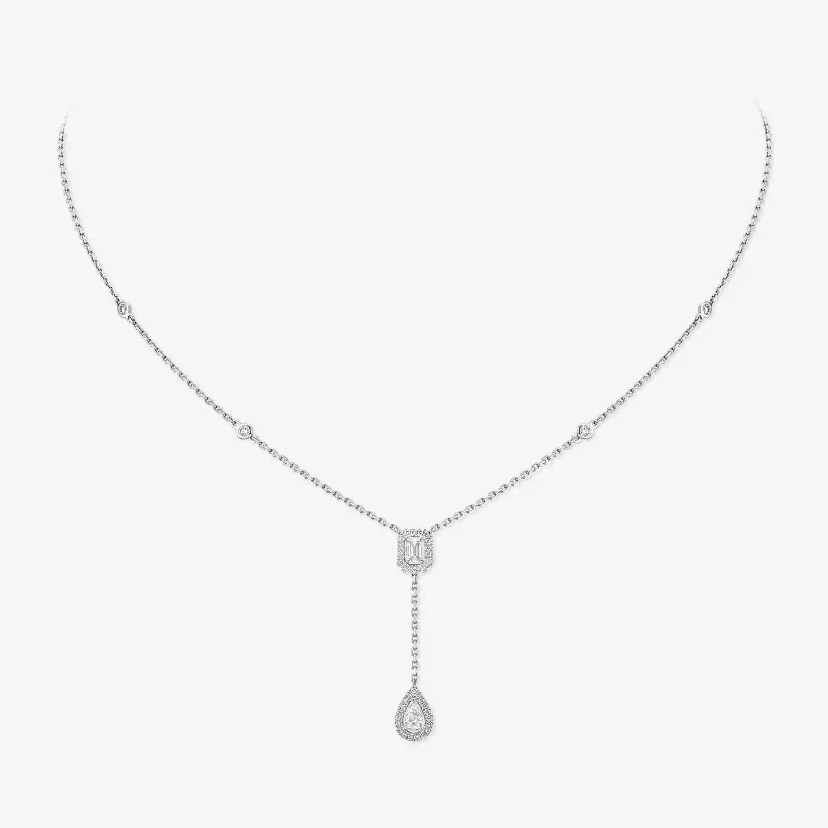 [Stellar Jewelry]Gold Diamond Tie Necklace