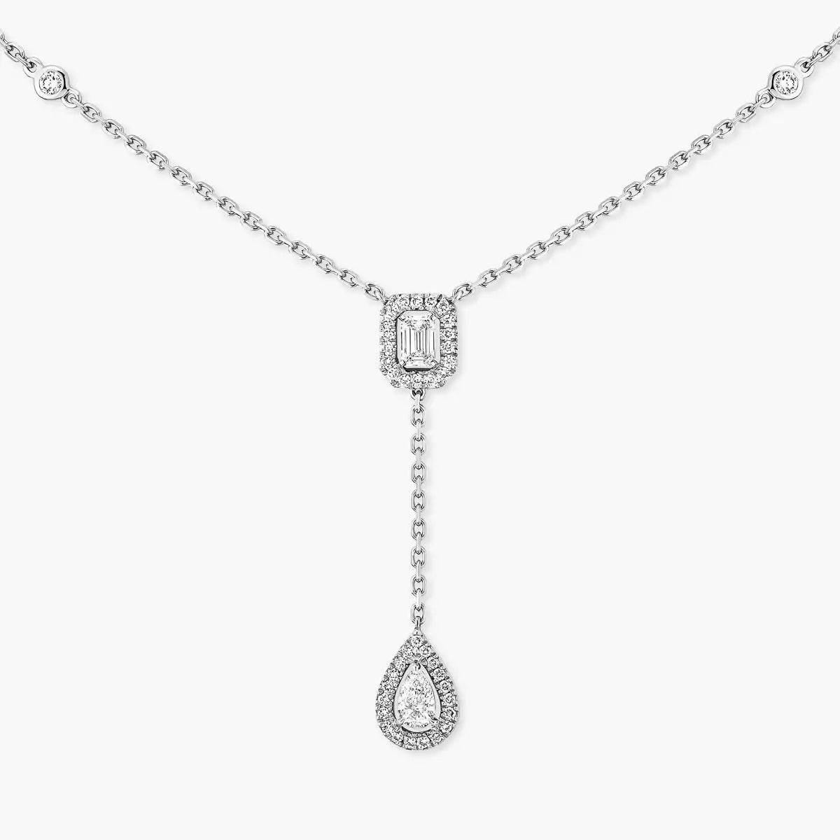 [Stellar Jewelry]Gold Diamond Tie Necklace