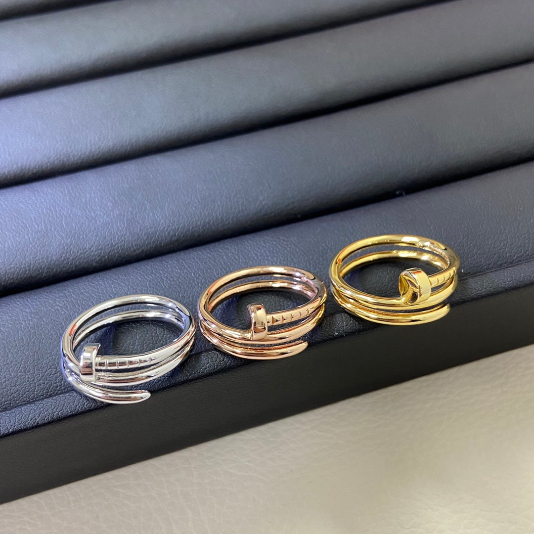 [Stellar Jewelry]SMOOTH THREE-BAND NAIL RING