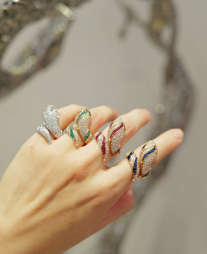 [Stellar Jewelry]BRAND NEW LUXURY SILVER SNAKE RING