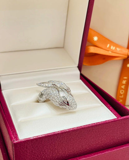[Stellar Jewelry]BRAND NEW LUXURY SILVER SNAKE RING