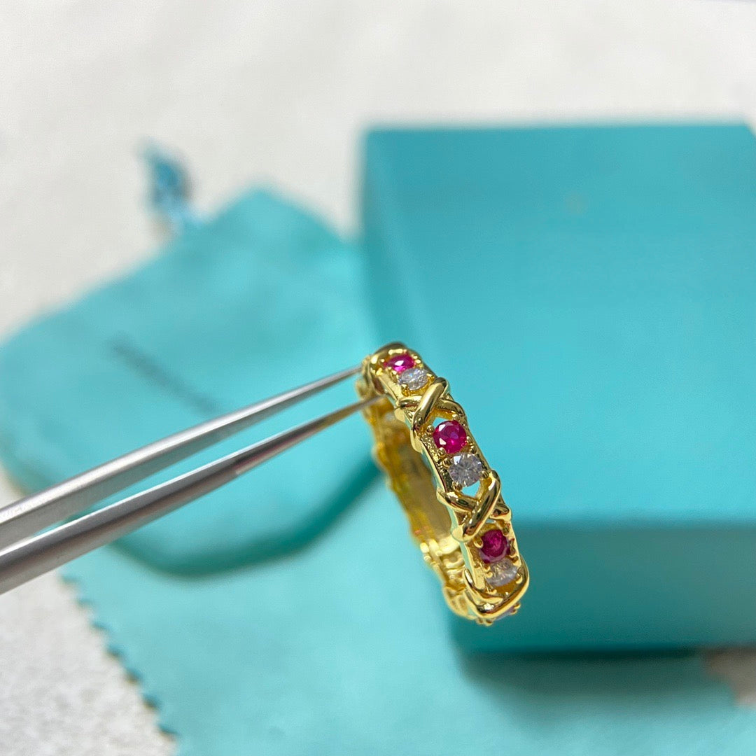 [Stellar Jewelry]SIXTEEN STONE RING Colored Stone Version