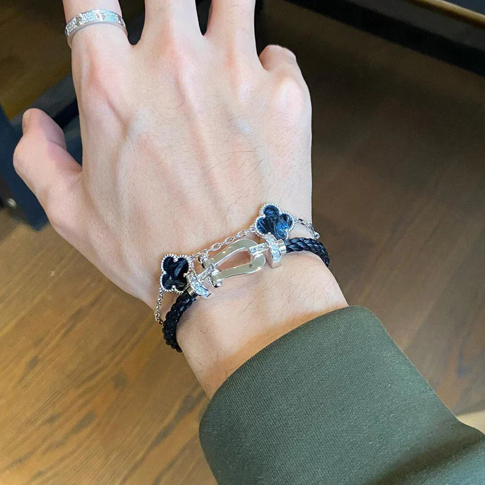 [Stellar Jewelry]CLOVER 5 MOTIF PIETERSITE BRACELET COLLECTION