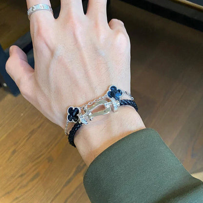 [Stellar Jewelry]CLOVER 5 MOTIF PIETERSITE BRACELET COLLECTION